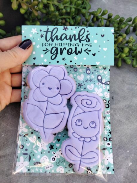 Thanks for helping me Grow Cookie Bag Topper and Backer 20 Pack
