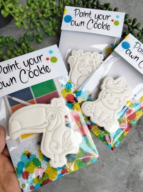 PYO Paint your own Cookie Bag Topper and Backer 20 Pack with Instructions on Back