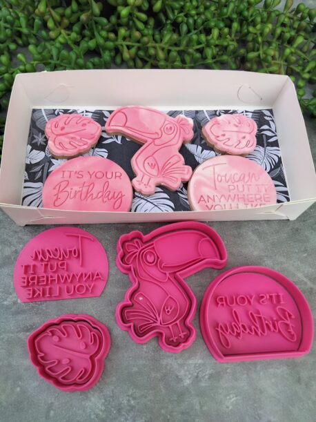 Toucan Cookie Cutter and Fondant Stamp Embosser Set – Naughty Birthday Present