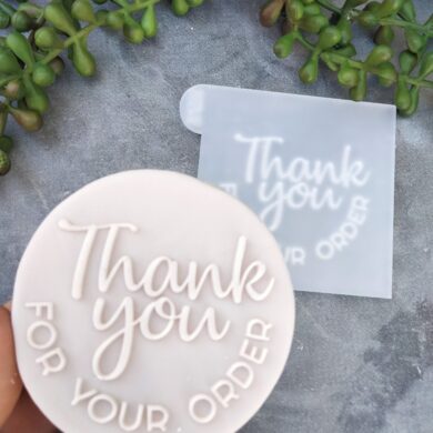 Thank you for your order Fondant Cookie Stamp with Raised Detail