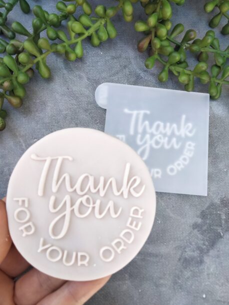 Thank you for your order Fondant Cookie Stamp with Raised Detail