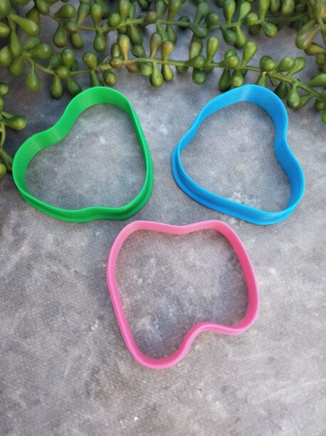 Organic Shaped Cookie Cutter Set of 3 - Pebble Cookie Cutter Splat Cookie Cutter