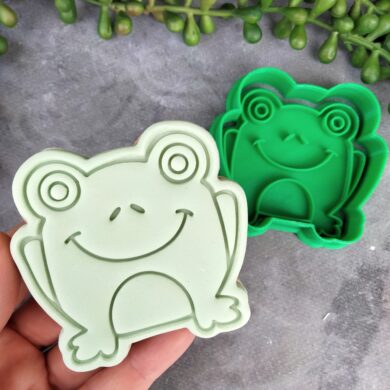 Frog Cookie Fondant Embosser Stamp and Cookie Cutter