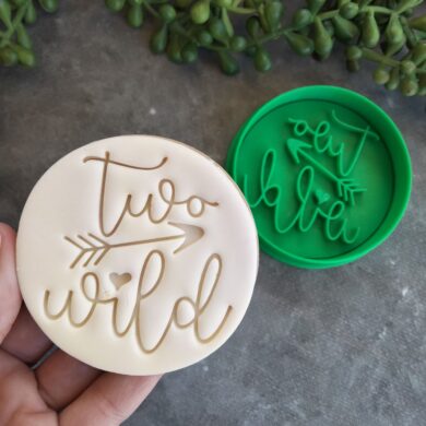 Two Wild Cookie Fondant Embosser Stamp and Cookie Cutter Birthday Party