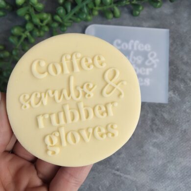 Coffee Scrubs & Rubber Gloves for Doctor Nurse Cookie Stamp with Raised Detail International Nurses Day