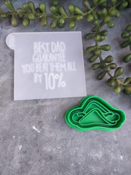 Best Dad Guarantee - you beat them all by 10% Raised Cookie Stamp with Bunnings Snagga Cookie Cutter Set - Fathers Day Bunnings Dad Sausage Sizzle