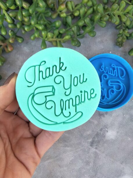 Thank you Umpire with Whistle Cookie Fondant Imprint Stamp and Cookie Cutter Teachers Gift Teacher Appreciation