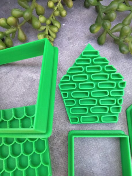 Limited Release Mini Sugar Cookie / Gingerbread House Cookie Cutter and Embosser 6 Piece Kit