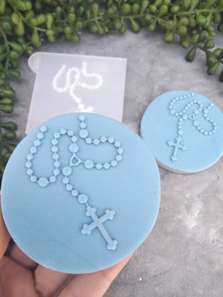 Rosary Beads Fondant Cookie Stamp Set with Raised Detail