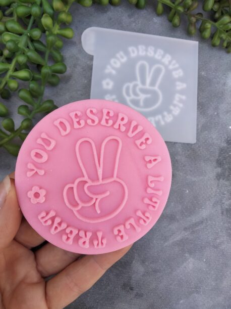 You deserve a little treat Fondant Cookie Stamp with Raised Detail