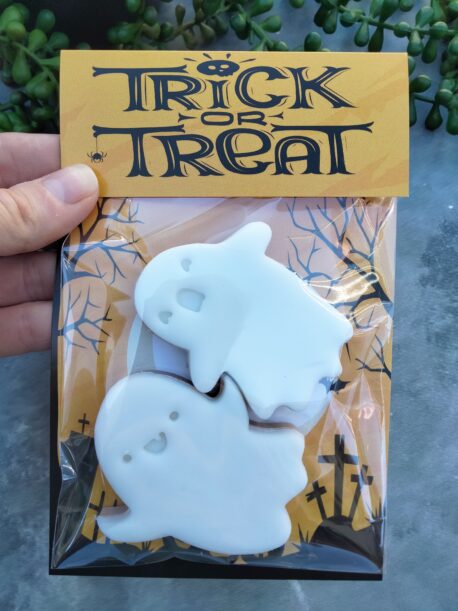 Trick or Treat Cookie Bag Topper and Backer 20 Pack - Halloween