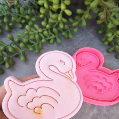 Swan Cookie Cutter and Fondant Stamp Embosser